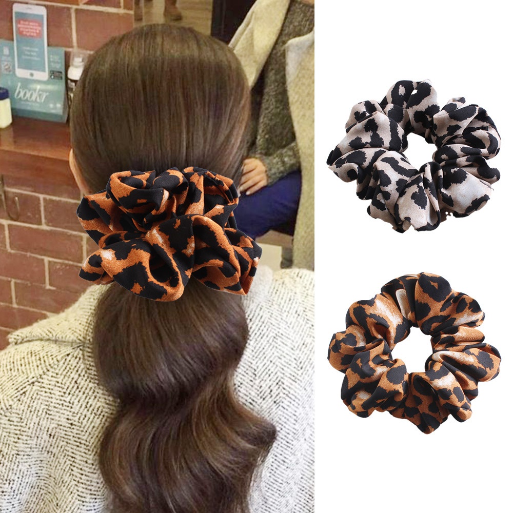 Women's Daily Holiday Cloth Hair Scrunchie Vintage Leopard Print