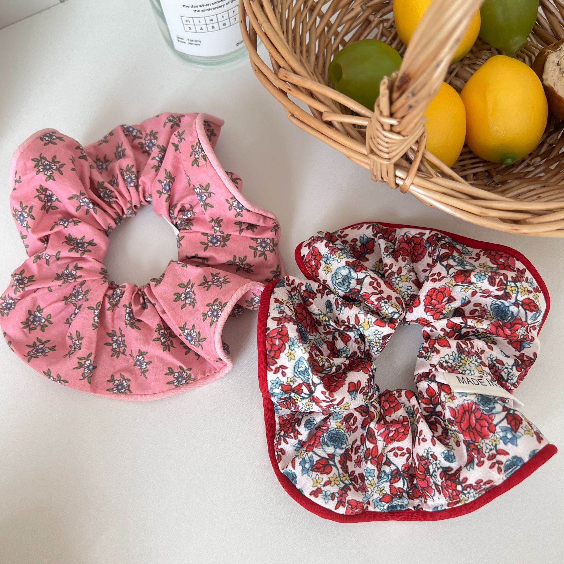 Women's Casual Cloth Bow Hair Tie High Elasticity Band Ditsy Floral Print