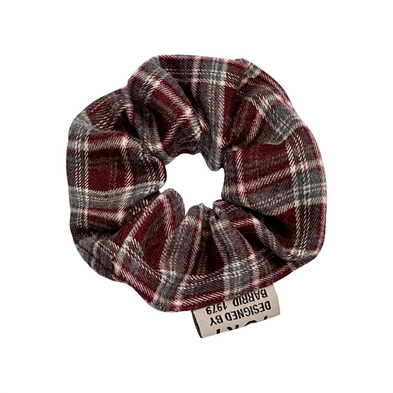 Vintage College Plaid Hairband Elastic Band Multi-functional Simple Classic College Style Polka Dot Floral Leopard Print Hair Accessory