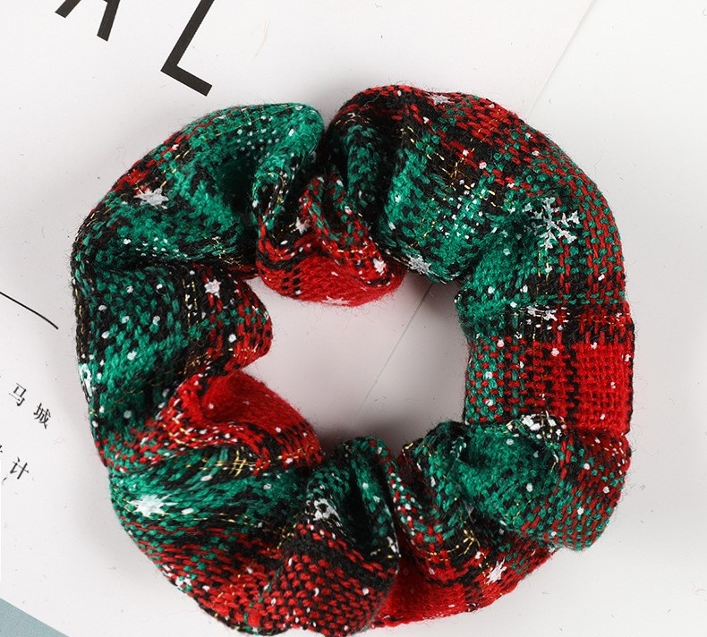 Women's Daily Cloth Hair Tie Scrunchie Retro Geometric Plaid