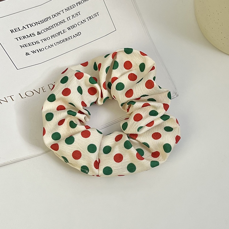 Women's Christmas Elastic Hair Scrunchies Handmade Santa Snowman Cloth Ties