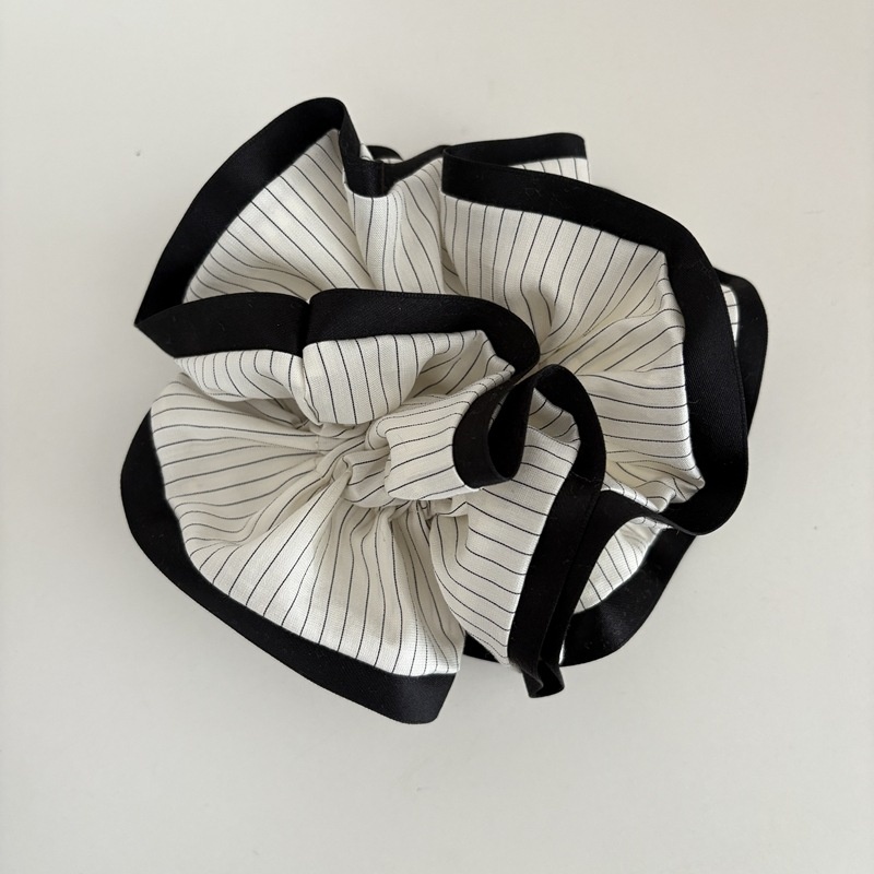 Women's Everyday Casual Cloth Scrunchie Hair Tie Purple Striped