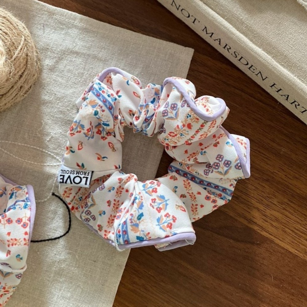 Women's Spring Summer Fabric Hair Tie Multicolor Pink White Floral