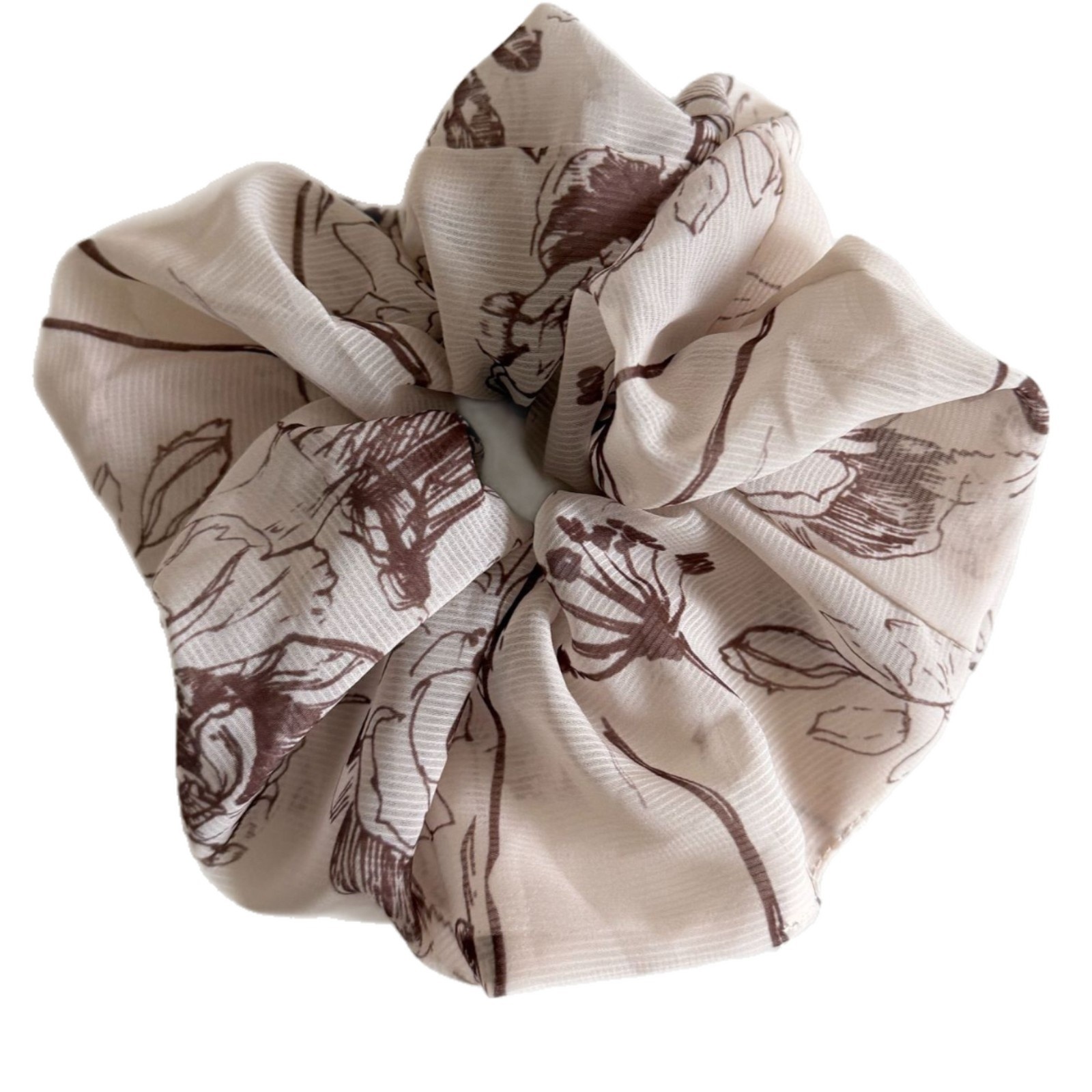 Women's Retro Water-Media Flower Hair Ties Elegant Minimalist Cloth Hair Bands