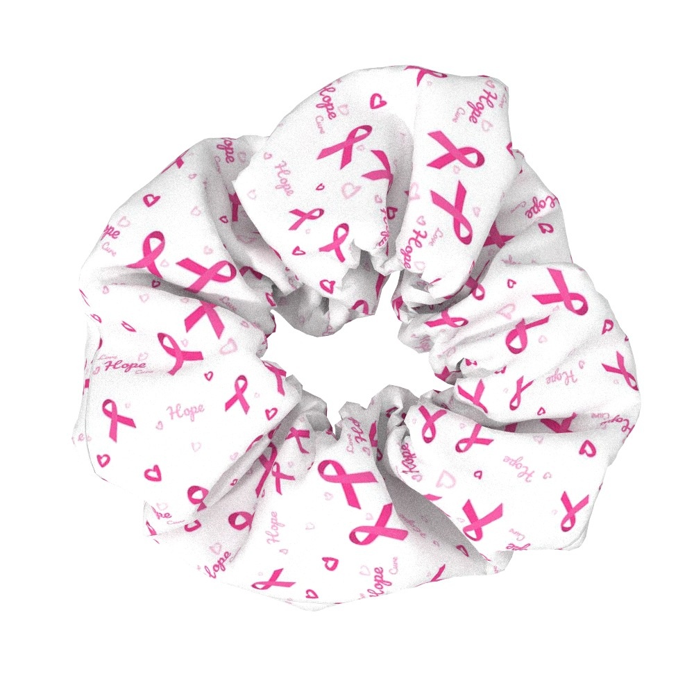 Women's Sweet Pink Ribbon Hair Ties Handmade Irregular Cloth Scrunchies
