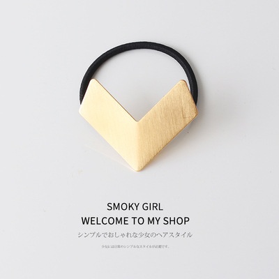 Women's Minimalist Metal Hair Ties Geometric Hollow Alloy Ponytail Holder