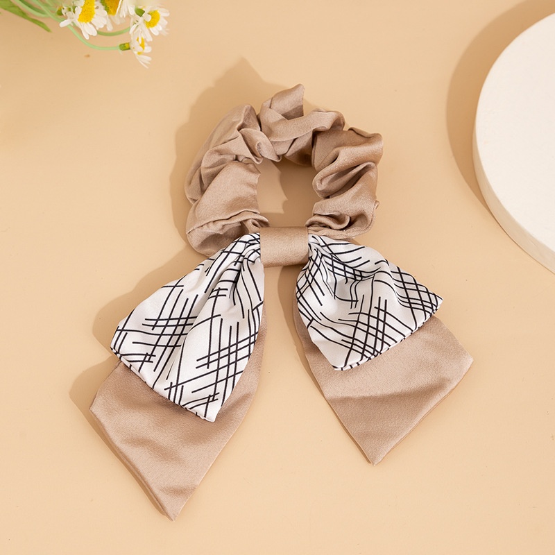 Women's Elegant Large Bowknot Hair Tie Scrunchie Retro French Satin