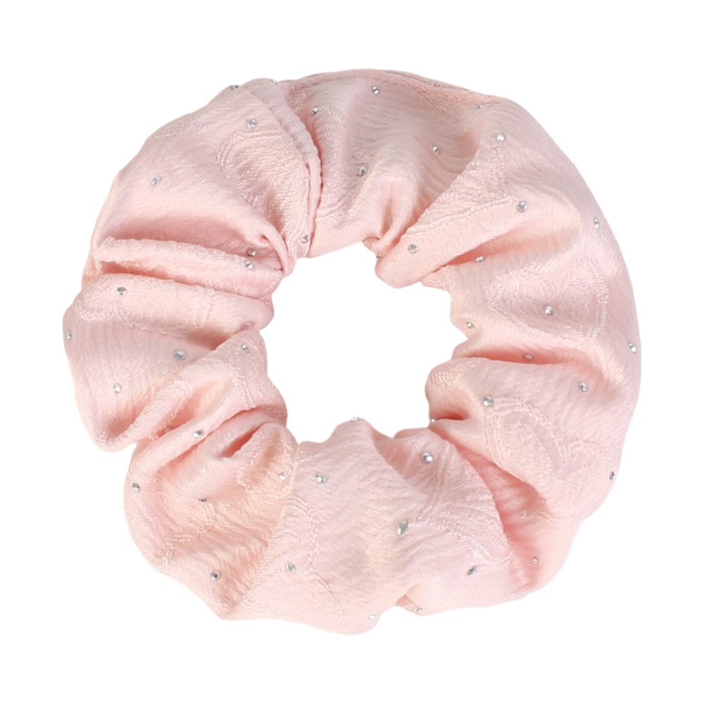 Women's Simple Rhinestone Denim Bubble Braid Hair Tie Spring Light Blue