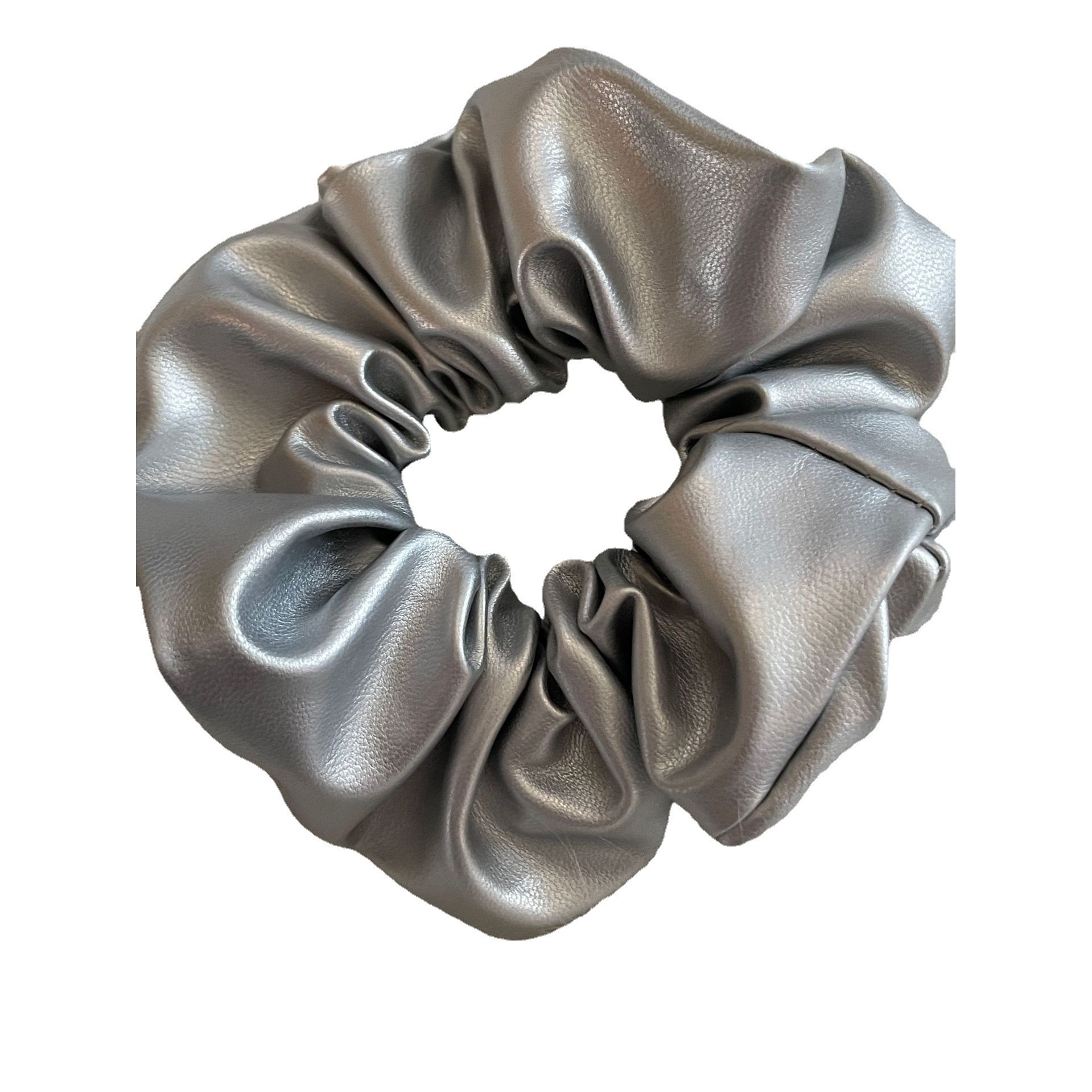Women's Elegant Daily PU Leather Pleated Scrunchie Solid Color