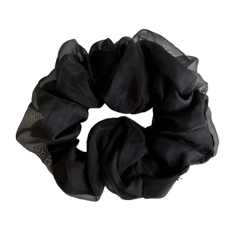 Women's Elegant Double Layer Mesh Hair Tie Gentle Gauze Ponytail for Thin Hair