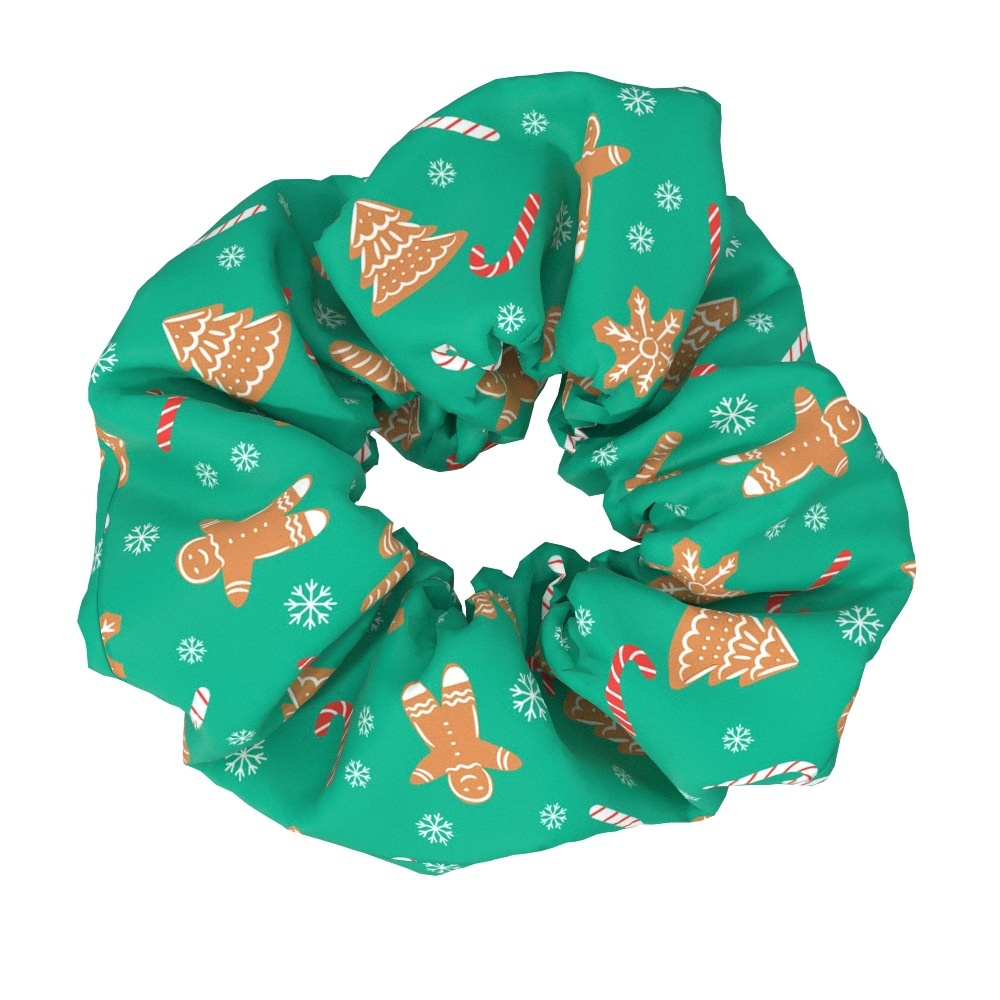 Women's Large Bow Hair Ties Festive Christmas Tree Pattern Cloth Headwear