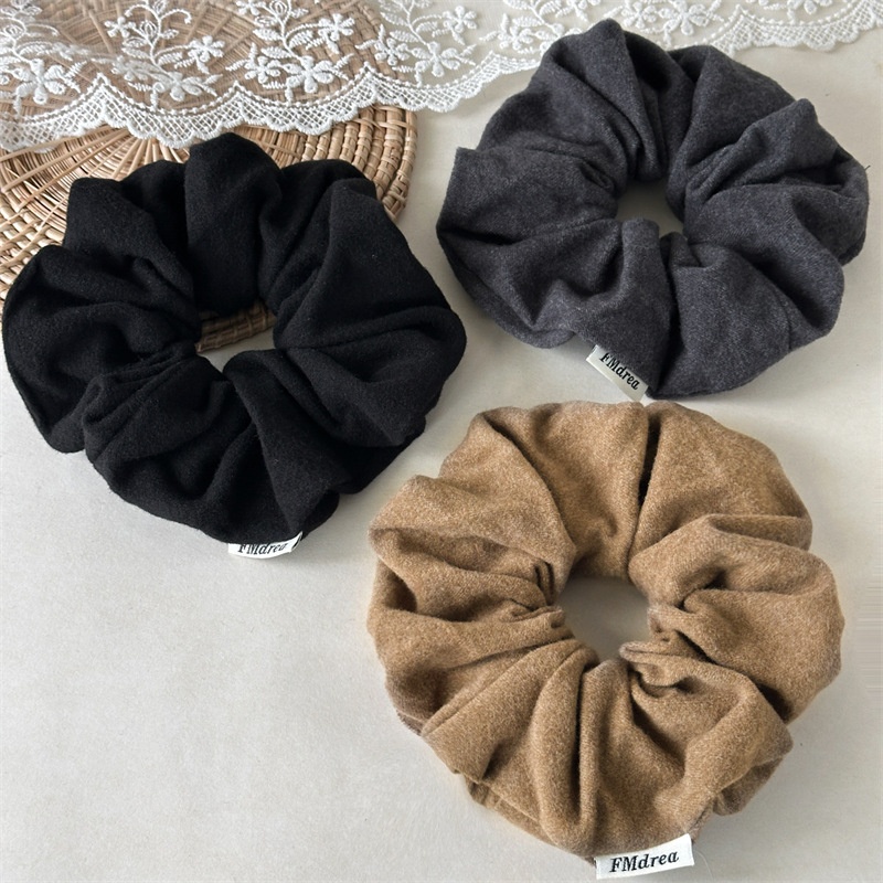 Women's Simple Winter Polyester Plush Bow Hairband Solid Color