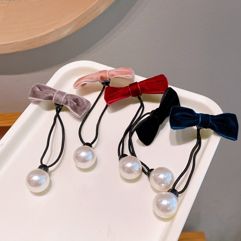 Women's Simple Cloth Princess Low Bun Hair Tie Bowknot Multi-Color