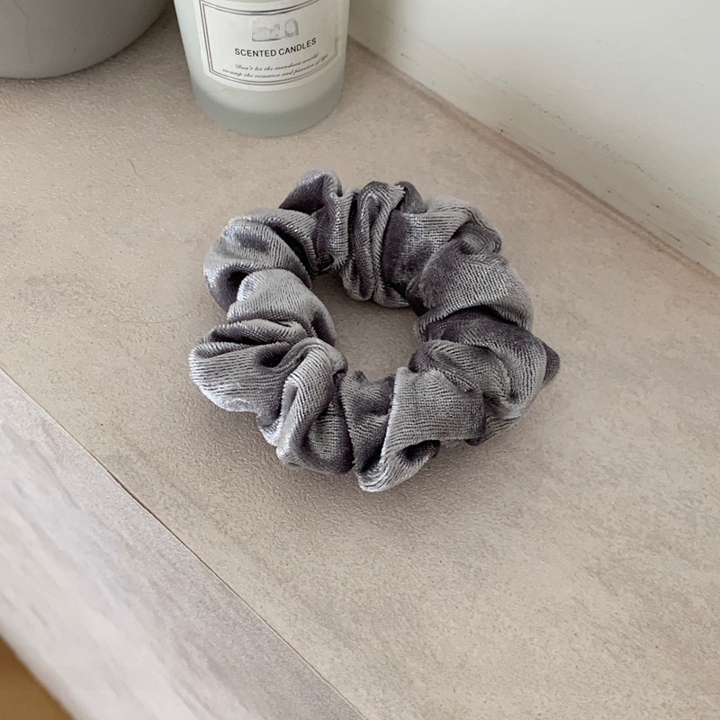 Women's Retro Velvet Hair Tie Scrunchie For Autumn Winter Solid Color