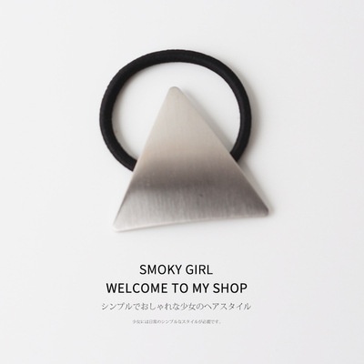 Women's Minimalist Metal Hair Ties Geometric Hollow Alloy Ponytail Holder