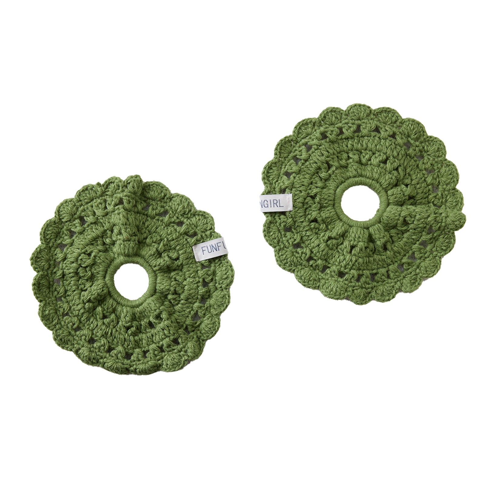 Women's Handmade Lace Knit Hairband Forest Style Autumn Winter Hair Tie