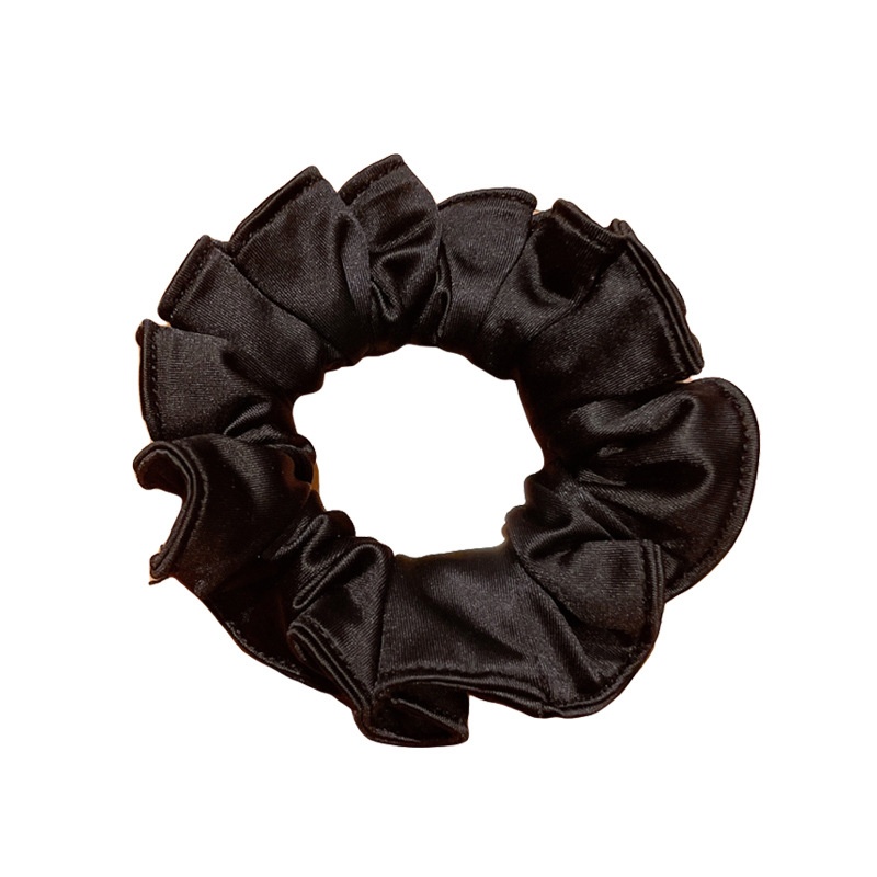 Women's Delicate Flower Bud Hair Ties High Elastic Solid Cloth Ponytail Bands