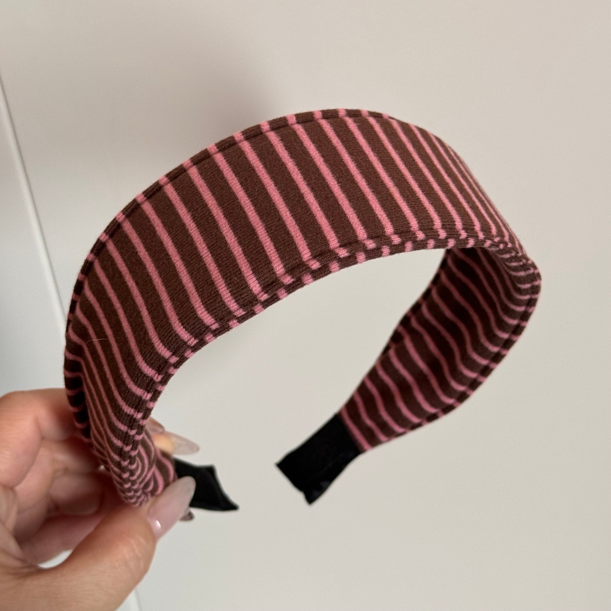 Large Striped Fabric Headband Super Elastic Retro Lazy Polyester Headband Suitable For All Seasons