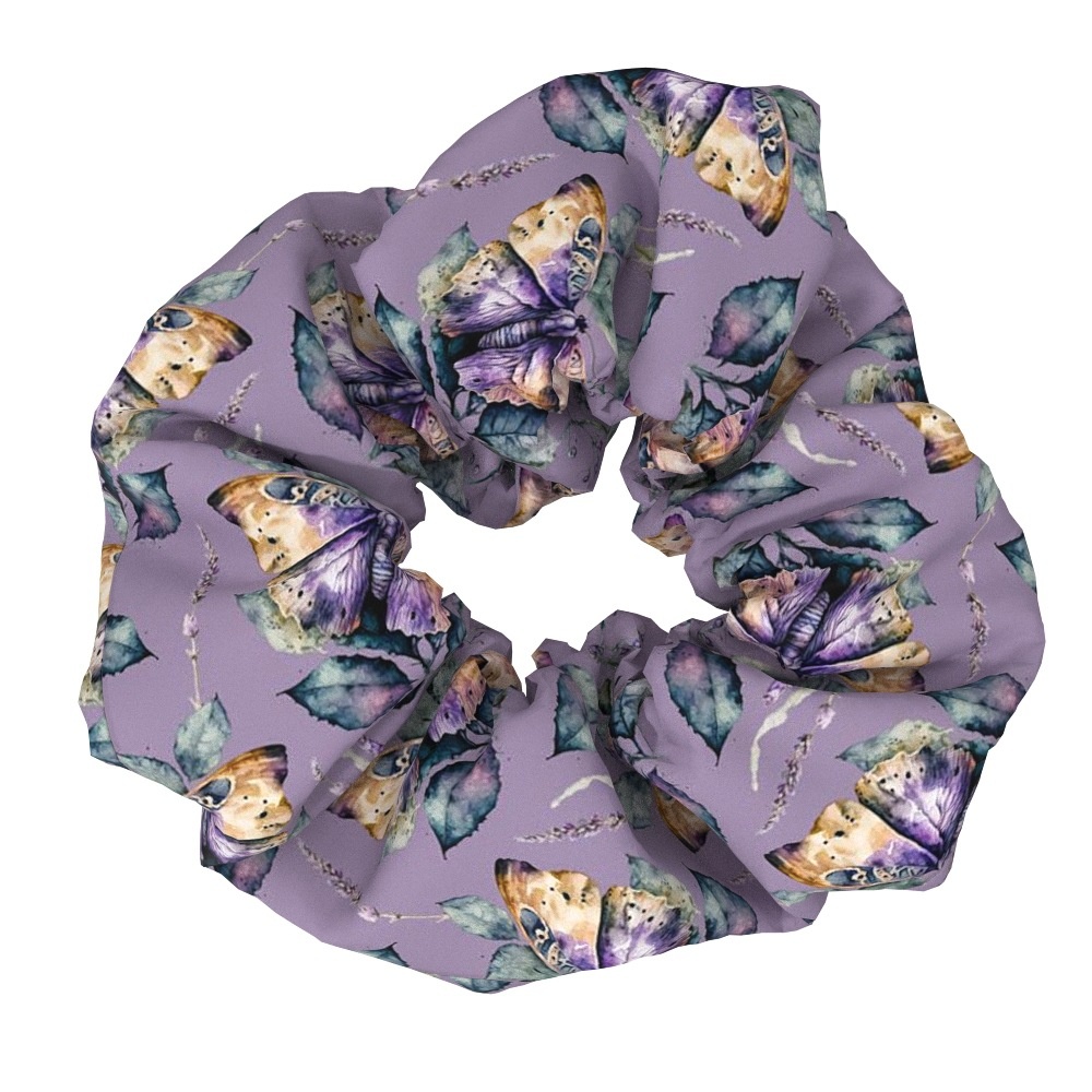 Women's Vintage Cloth Hair Scrunchie Daily Elastic Band Butterfly Print