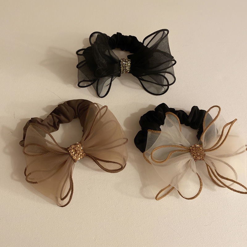 Women's Romantic Cloth Zircon Hair Bands 3-Piece Set Multicolor Butterfly