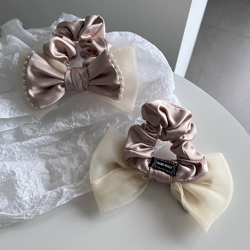 Women's Summer Weekend Lawn Cloth Hair Tie Modern Bow Knot Style