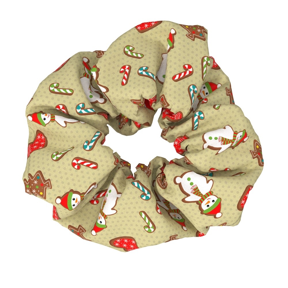 Women's Large Bow Hair Ties Festive Christmas Tree Pattern Cloth Headwear