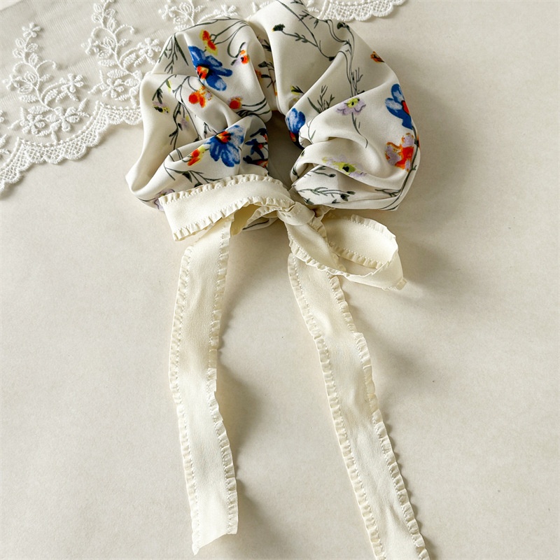 Women's Everyday Fabric Scrunchie Hair Tie Floral Bow Knot Pattern