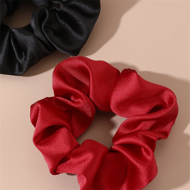 Women's French Satin Large Bow Headband Daily Hair Accessory Solid Color