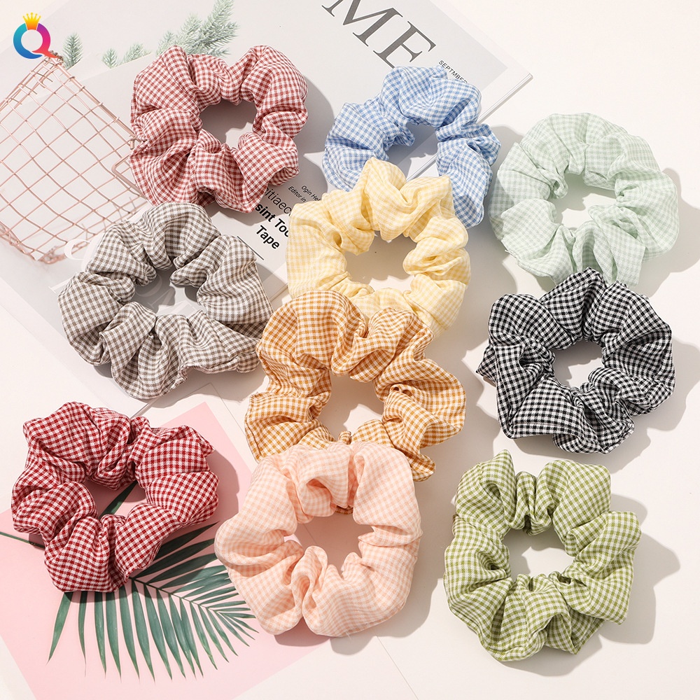 Women'S Daily Cloth Hair Tie Simple Plaid Fruit Flower Patterns