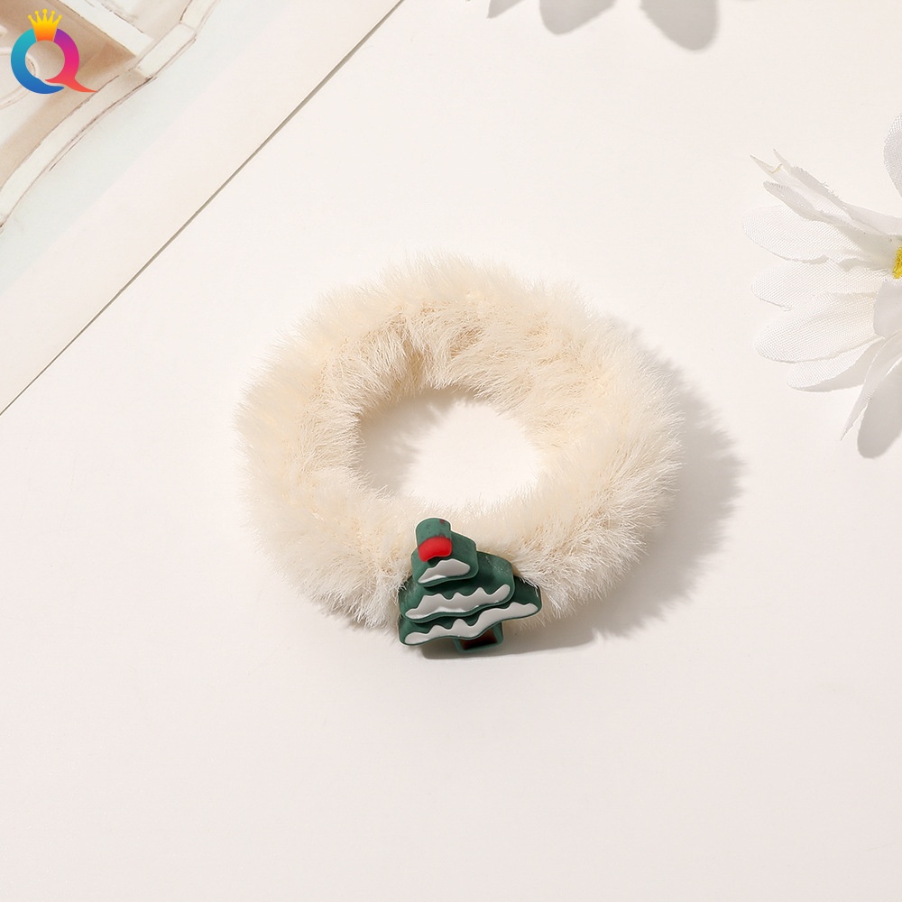 Women's Handmade Cloth Hair Tie Letter Pattern Fashion Christmas Accessory