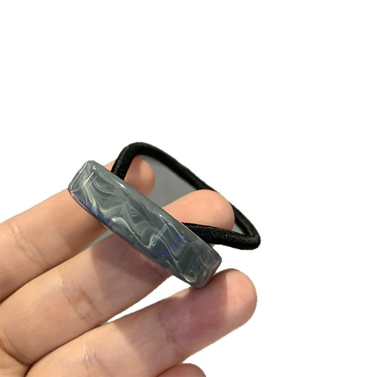 Women's Chic Resin Everyday Ponytail Holder Hair Tie Green Semicircle