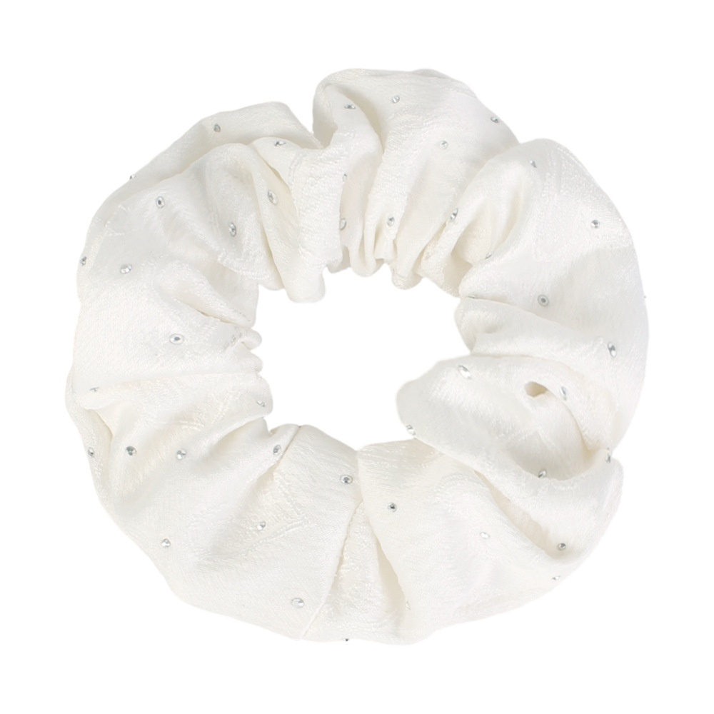 Women's Simple Rhinestone Denim Bubble Braid Hair Tie Spring Light Blue