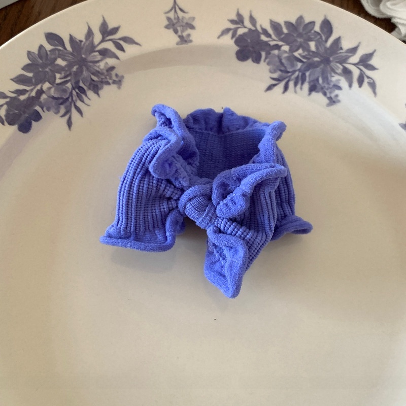 Women's Sweet Cloth Bowknot Hair Tie Daily Ponytail Holder Solid Color