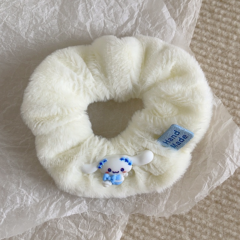 Women's Sweet Cloth Hair Tie for Holiday Street Solid Color Leopard