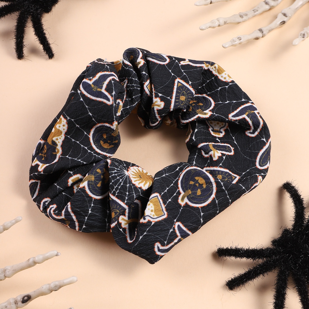 Women's Simple Halloween & Christmas Tree Pattern Festive Hair Tie