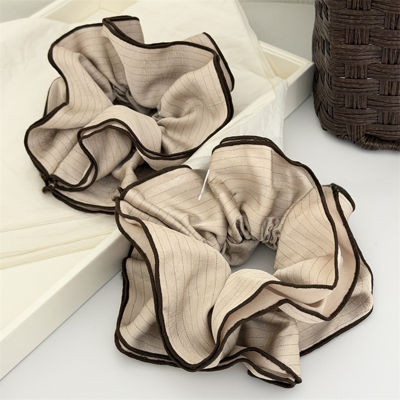 Women's Spring Satin Hair Tie Ponytail Accessories Stripe Pattern