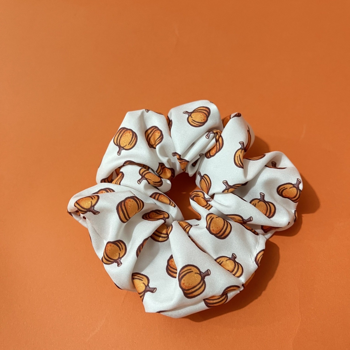 Women Versatile Fabric Hair Ties Assorted Turkey Pumpkin Patterns