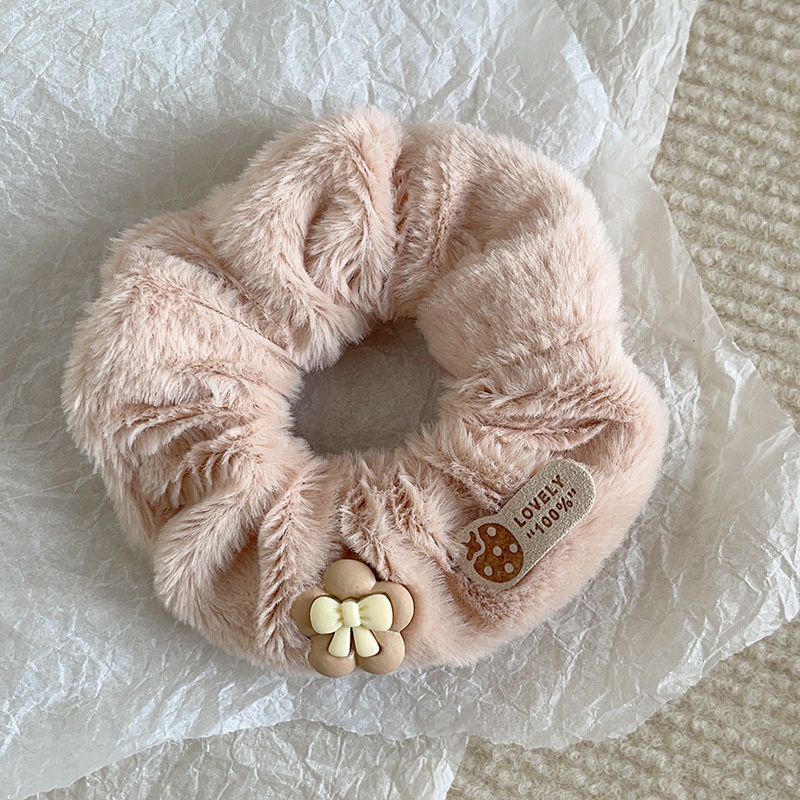 Women's Sweet Cloth Hair Tie for Holiday Street Solid Color Leopard