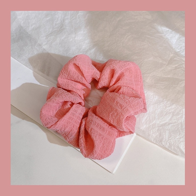 Women's Sweet Daily Winter Plush Hair Scrunchie Color Block