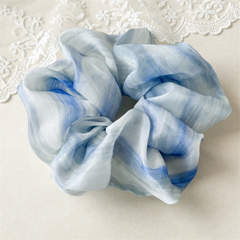 Women's Elegant Summer Chiffon Hair Bands Large Dyed Shell Pattern