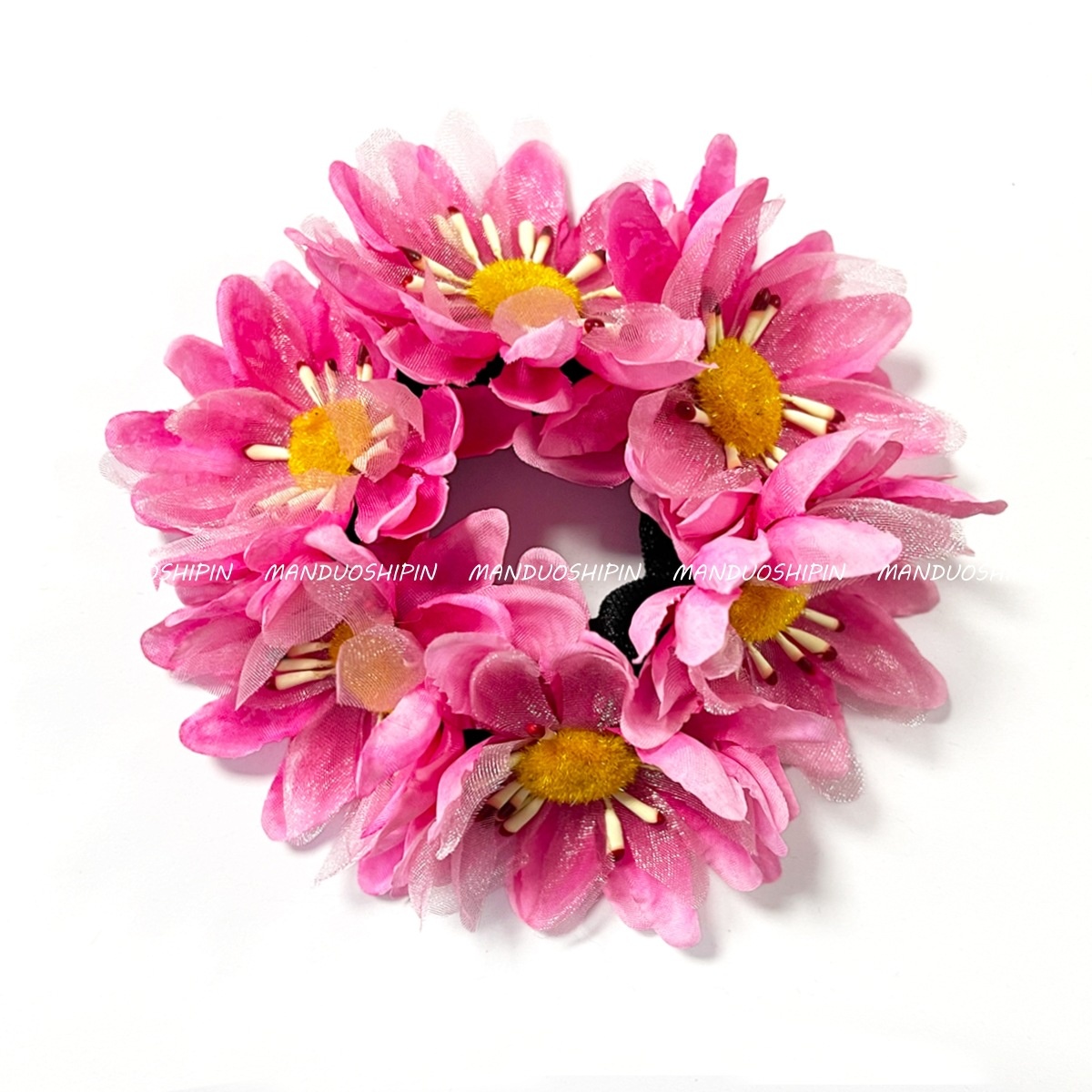 Women's Summer Beach Cloth Hair Tie Large Realistic Sunflower