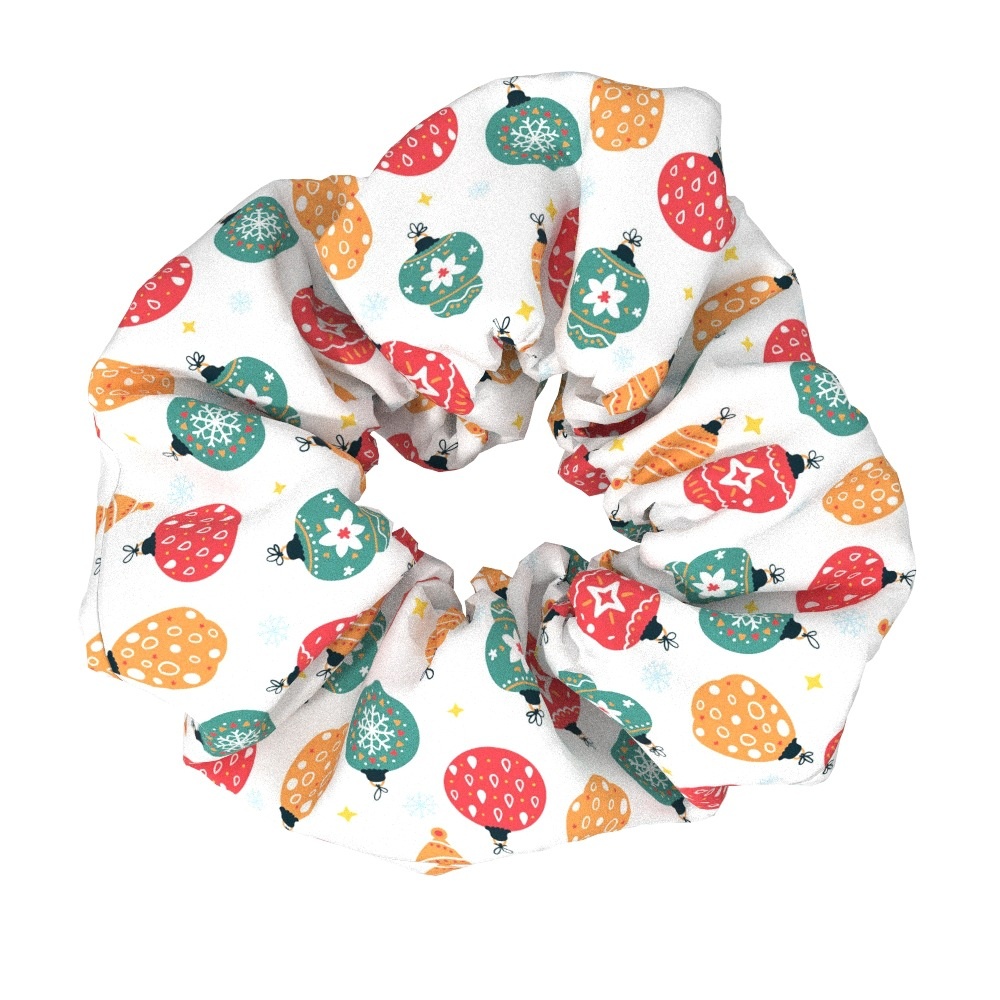 Women's Large Bow Hair Ties Festive Christmas Tree Pattern Cloth Headwear