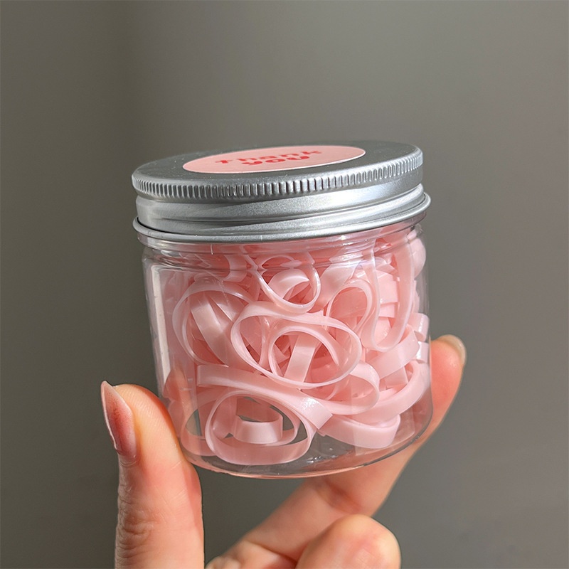 Girls High Elastic Thickened Canned Hair Ties Colorful Rubber Bands