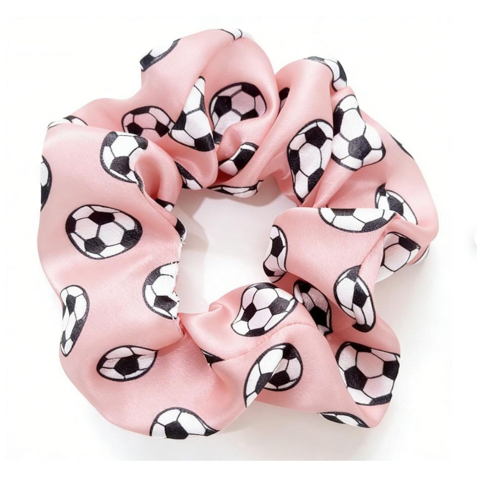 Women's Cloth Bubble Braid Hair Tie For Commute Multicolor Football