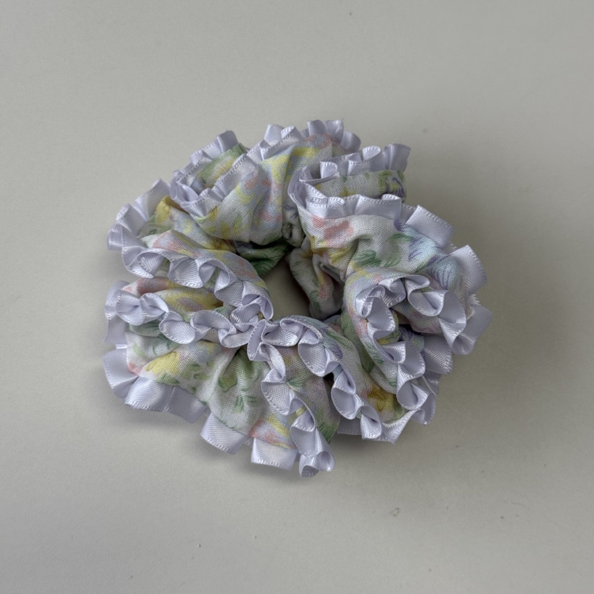 Girls Sweet Floral Print Gauze Bowknot Hair Ties Forest Style Elastic Bands