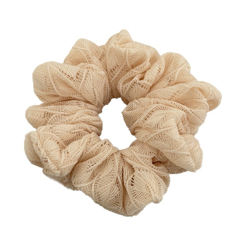 Women's Early Spring Hollow Lace Hairband, Elegant Ponytail Scrunchie Tie
