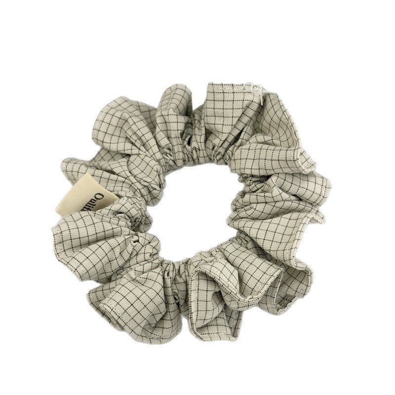 Women's Soft Cloth Hair Styling Scrunchies Black And White Checkered