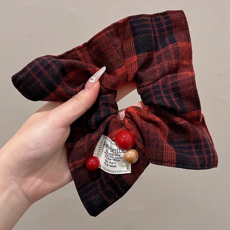 Women's Elegant Square Scarf Scrunchie Chic Cloth Ponytail Hair Tie
