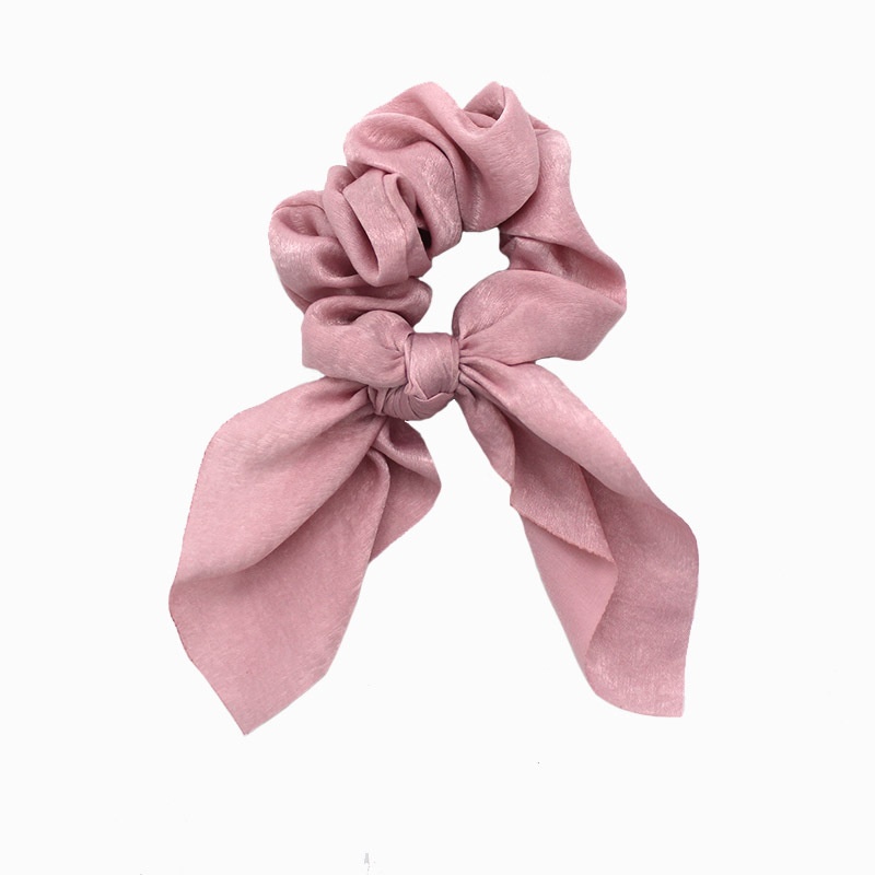 Women's Cute Daily Cloth Bowknot Hair Tie Solid Color Bunny Ears