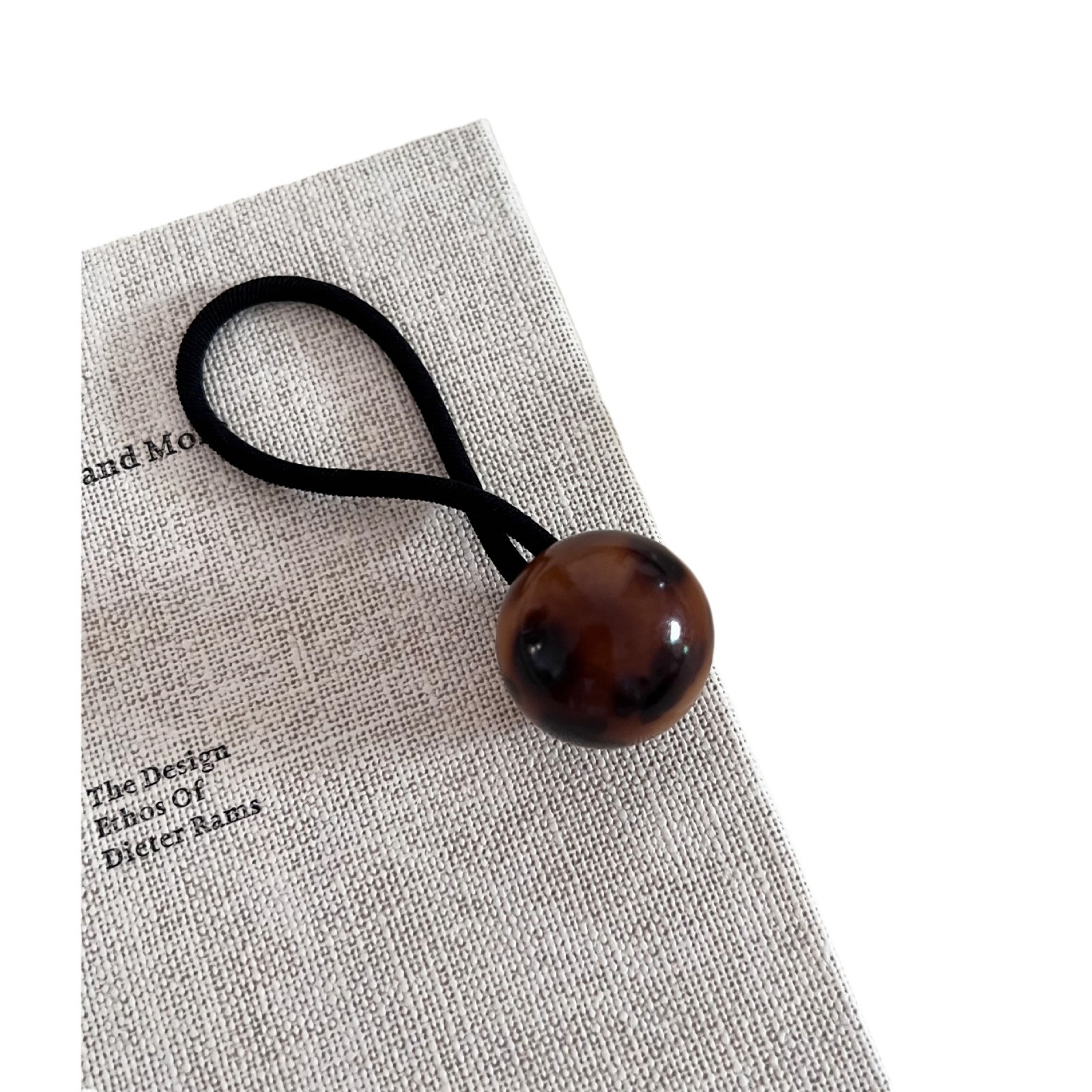 Women's Simple Resin Ponytail Holder Hair Tie Large Leopard Print